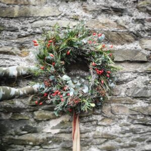 Christmas Wreath, Luxurious, Gentle on the Earth Designs BERRY REDS